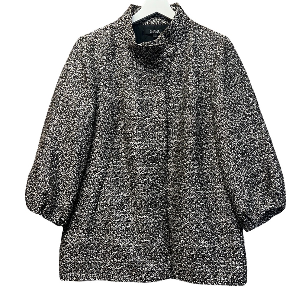 Badgley Mischka Coat Metallic Tweed Women’s Small